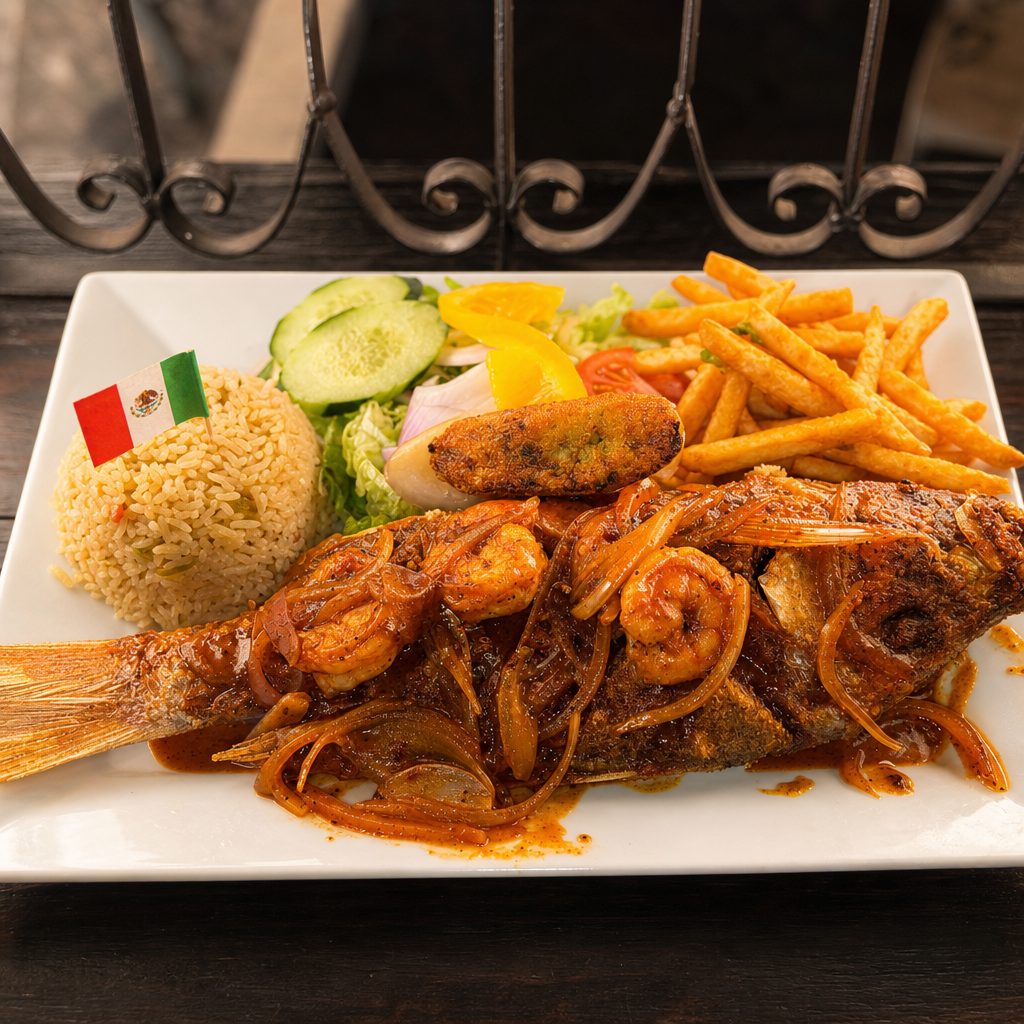 Mojarra Con Camarones.