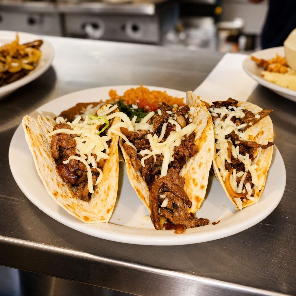 Tacos Al Carbon.