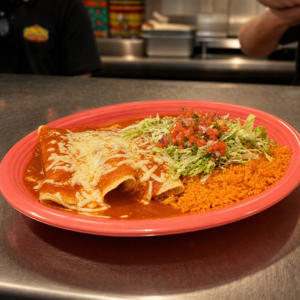 Grilled Chicken Enchiladas.